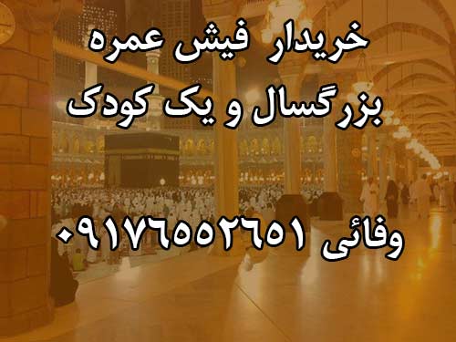 خریدار فیش عمره بزرگسال و یک کودک / وفائی 09176552651 خریدار فیش عمره بزرگسال و یک کودک / وفائی 09176552651